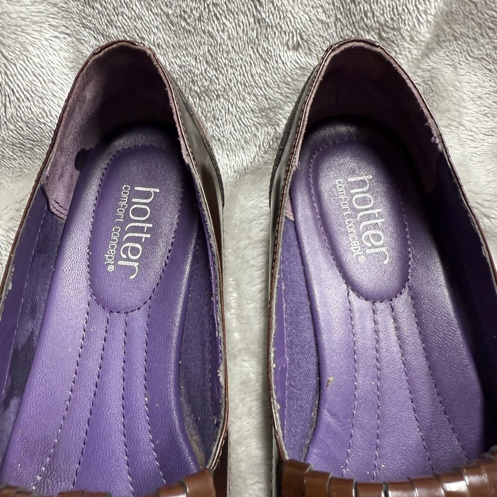Hotter Women's Chocolate Brown Tassel Loafers - Picture 7 of 10